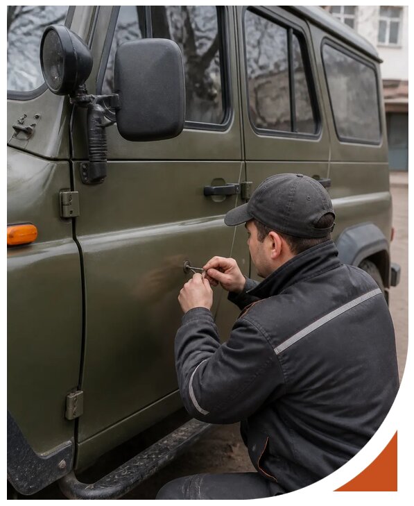 Профессиональное вскрытие автомобиля УАЗ без повреждений в Клинцах